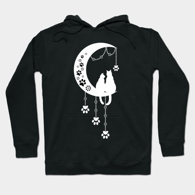 CAT MOON Hoodie by Introvert Home 